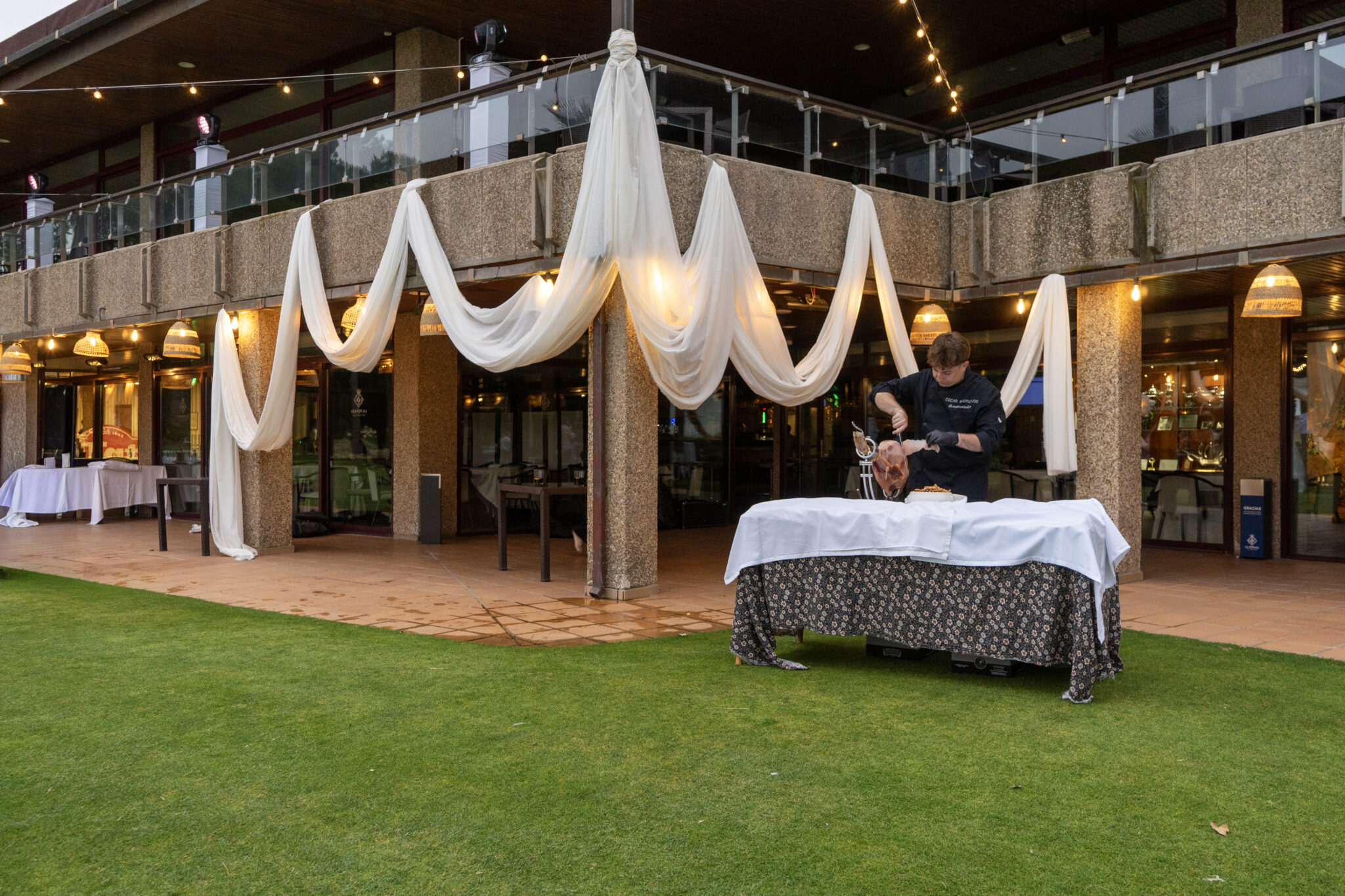 instalación telas eventos